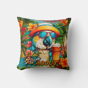 Veel te Drinken over Summer Parrot Beach Bier Kussen