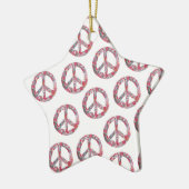 Veel te  Floral Peace Symbols Keramisch Ornament (Links)