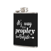 Veel te veel mensen buiten de typografie heupfles (Links)