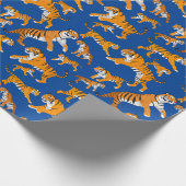 Veel tijgers patroon cadeaupapier (Hoek)