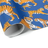 Veel tijgers patroon cadeaupapier (Rol Hoek)
