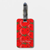 Veel Tomaat Schattige Patroon Tekening Bagagelabel (Achterkant verticaal)