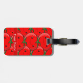 Veel Tomaat Schattige Patroon Tekening Bagagelabel (Achterkant horizontaal)