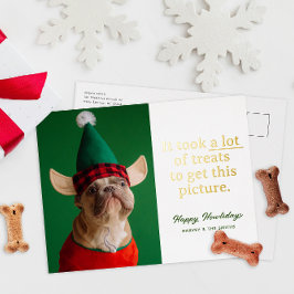 Veel traktaties Happy Howlidays Grappig huisdier Folie Feestdagen Briefkaart