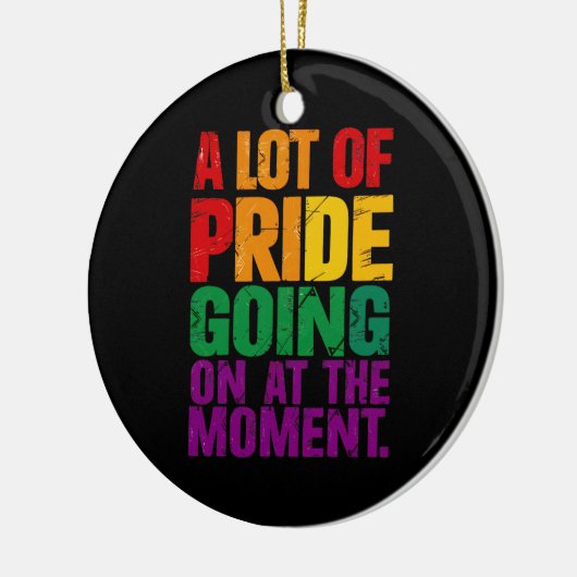Veel trots op dit moment LHBT Pride Maand Keramisch Ornament (Links)
