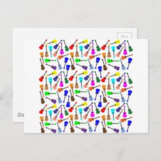 Veel Ukuleles Briefkaart (Voorkant / Achterkant)