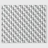 Veel van de treble Clef Musical Symbols Cadeaupapier (Vlak)