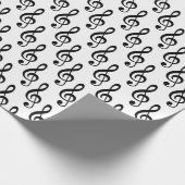 Veel van de treble Clef Musical Symbols Cadeaupapier (Hoek)