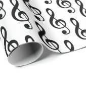 Veel van de treble Clef Musical Symbols Cadeaupapier (Rol Hoek)