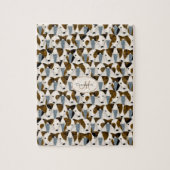 Veel van het leuke hondpatroon van Jack Russell Te Legpuzzel (Verticaal)