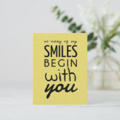 Veel van mijn glimlach is Inspirerend Briefkaart (Staand voorkant)