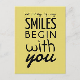 Veel van mijn glimlach is Inspirerend Briefkaart