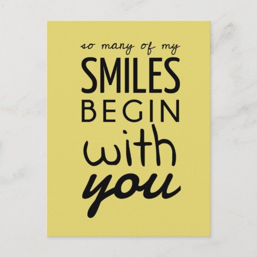 Veel van mijn glimlach is Inspirerend Briefkaart (Voorkant)