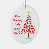 VEEL VAN MIJN LEVEN/MERRY CHRISTMAS TERUG KERAMISCH ORNAMENT (Rechts)