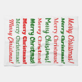 Veel van 'prettige kerst'! in rood of groen theedoek (Horizontaal)