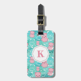 Veel varkens - Monogrammed Bagagelabel