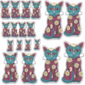 Veel, veel Daisy katten Sticker (Voorkant)