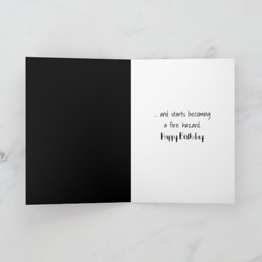 Veel verjaardagskaarsen Humor Kaart (Binnen)