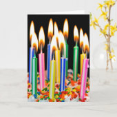 Veel verjaardagstaart kaarsen kaart (Gele Bloem)