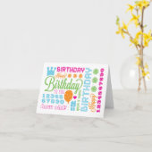 Veel verjaardagswensen Groeten Kaart (Gele Bloem)