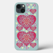 Veel verschillende rode harten driehoeken Hoesje-m Case-Mate iPhone Case (Achterkant)