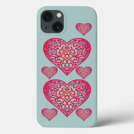 Veel verschillende rode harten Valentijnsdag Case-Mate iPhone Case