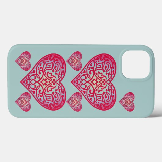 Veel verschillende rode harten Valentijnsdag Case-Mate iPhone Case (Achterkant (horizontaal))