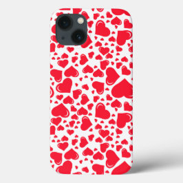 Veel verschillende rode harten Valentijnsdag Case-Mate iPhone Case