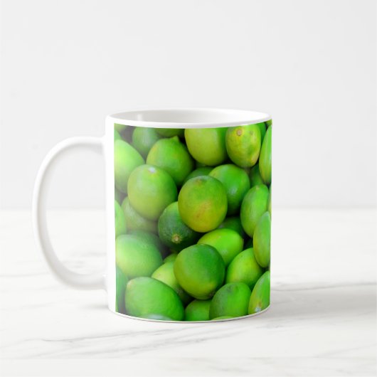 Veel verse groene limieten koffiemok (Links)