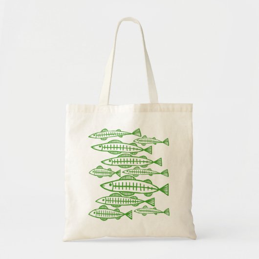 Veel vis - Avocado Green Tote Bag (Voorkant)
