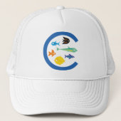 Veel vis in de C Trucker Pet (Voorkant)