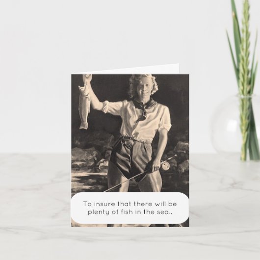 Veel vis in het zee vangen & loslaten leuk schatti kaart (Voorkant)