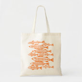 Veel vis - Oranje Tote Bag (Voorkant)