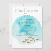 Veel vissen in het Zee breken feestuitnodiging Kaart (Voorkant)
