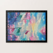 Veel vlaggen kleurrijke abstracte kunst legpuzzel (Horizontaal)