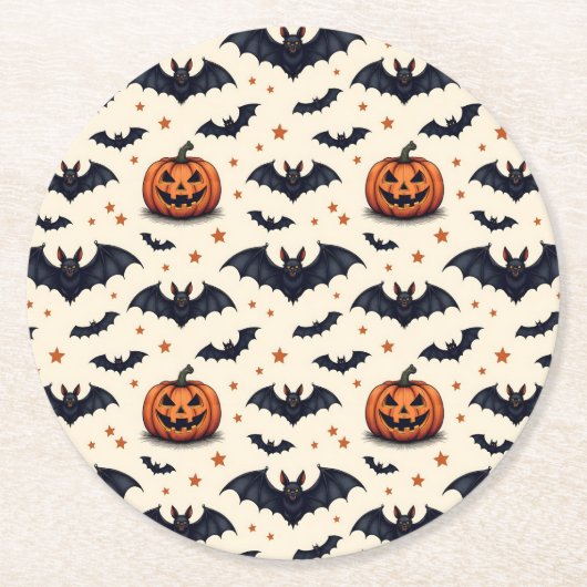 Veel vleermuizen ronde kartonnen onderzetter (Voorkant)