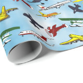 Veel vliegtuigen jets Vighter Planes Fun Kinder Bo Cadeaupapier (Rol Hoek)