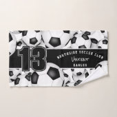 Veel voetballen aangepaste teamnaam bad handdoek (Handdoek)
