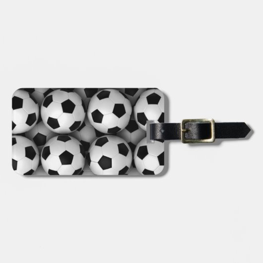 veel voetballen bagagelabel (Voorkant horizontaal)