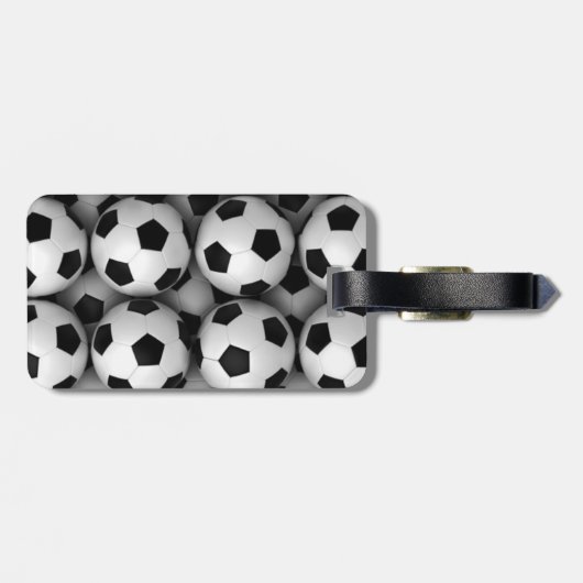veel voetballen bagagelabel (Achterkant horizontaal)