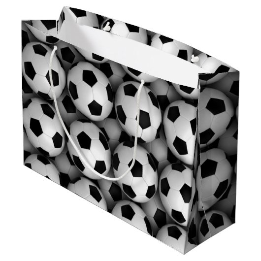 veel voetballen groot cadeauzakje (Achterkant Gekanteld)