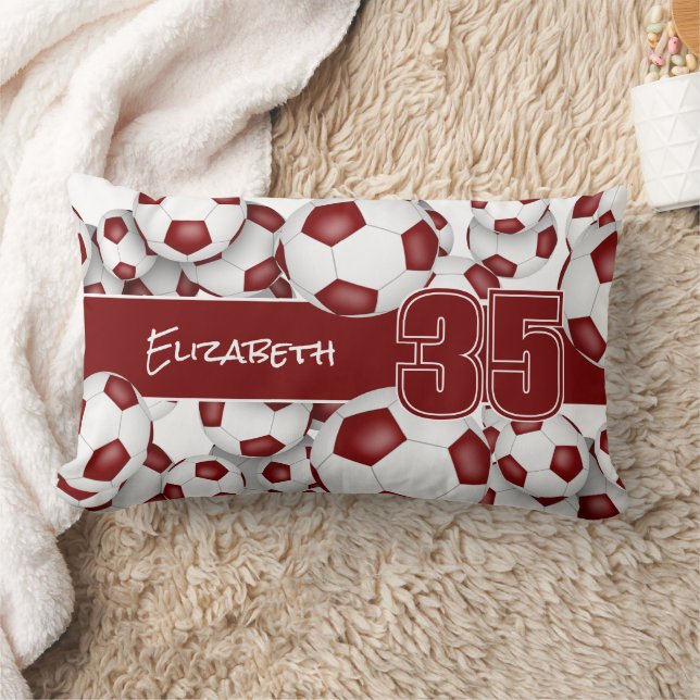 Veel voetballen kastanjebruin team kleuren decor kussen (Deken)