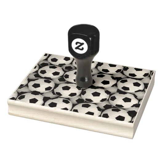 veel voetballen rubberstempel (Stempel)