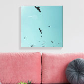 Veel vogels en een contra-indicatie canvas afdruk (Insitu (Woonkamer))