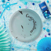 Veel vogels en een contra-jouw tekst papieren bordje (Feest)