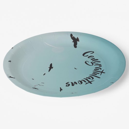 Veel vogels en een contra-jouw tekst papieren bordje (Gekanteld)