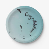 Veel vogels en een contra-jouw tekst papieren bordje (Voorkant)