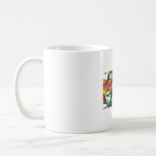 Veel vogels koffiemok (Links)