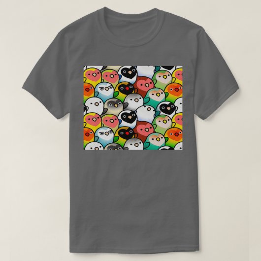 Veel vogels t-shirt (Design voorkant)