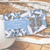 Veel volleyballen atleet naam lichtblauw grijs handdoek